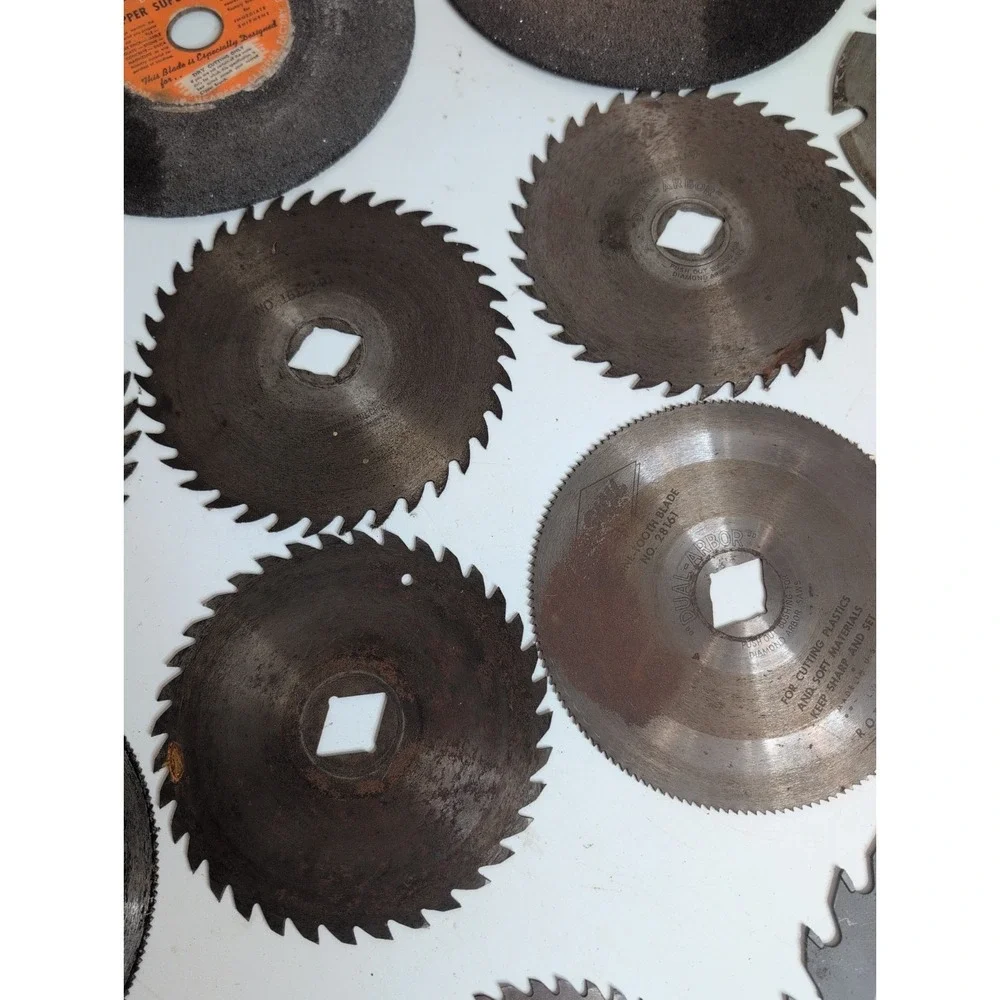 Huge Log Of Vtg Circular Saw Blades (38) Craftsman Clipper Skil Fire-tooth More!